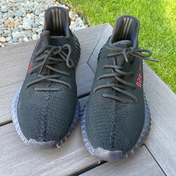 Adidas Yeezy Boost 350 Bred V2 Black Red CP9652 shoes sneakers size 11 - Picture 1 of 7
